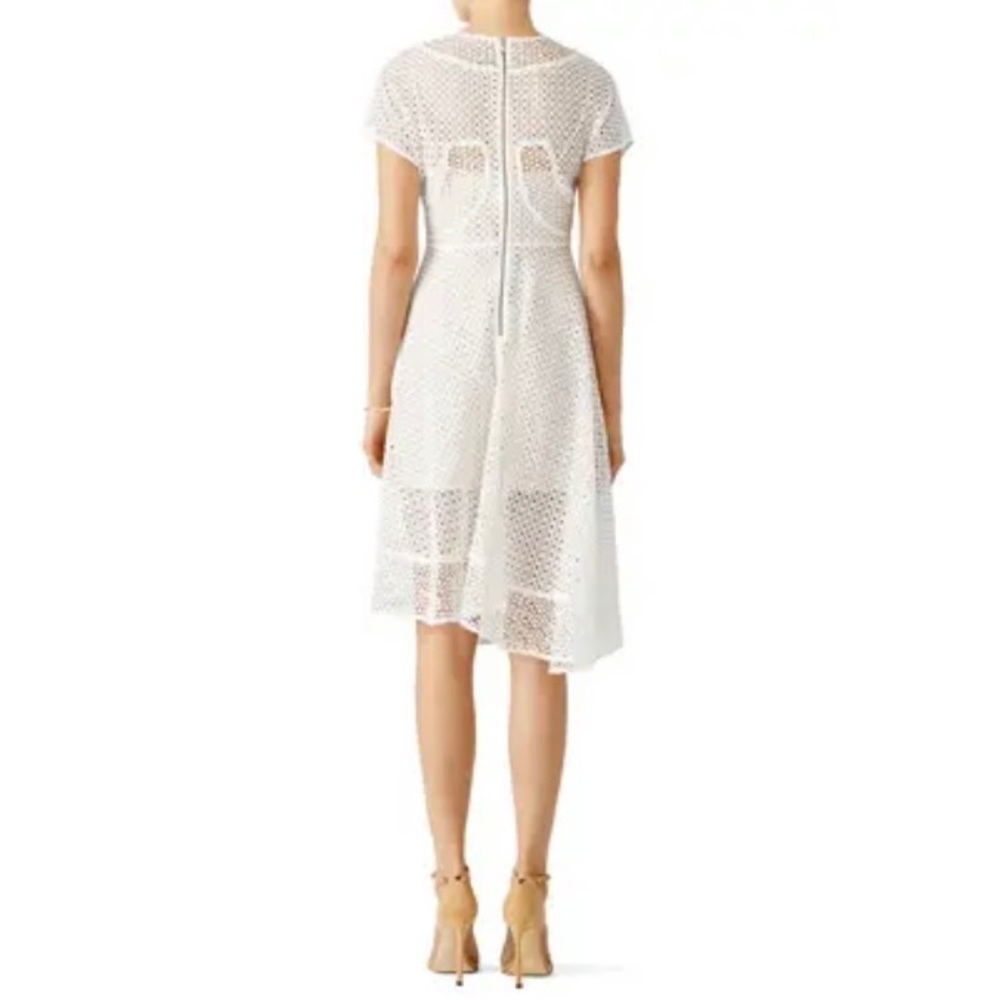 Keepsake The Label White Asymmetrical Eyelet Dress - Picture 3 of 16